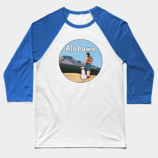 Hiking Alabama Baseball T-Shirt